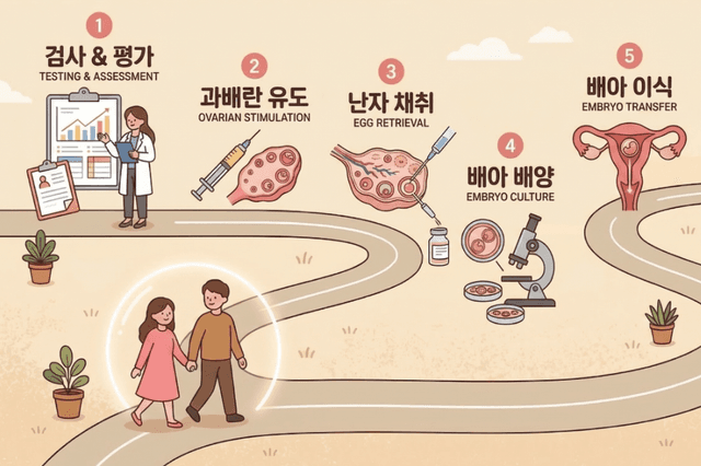IVF 칼럼 1편: 시험관(IVF) 시작 전, 전체 과정 한 장으로 이해하기